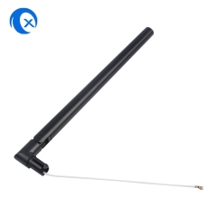Swivel rubber ducky 5.0 GHz antenna with flying lead/integrated cable with U.FL female connector