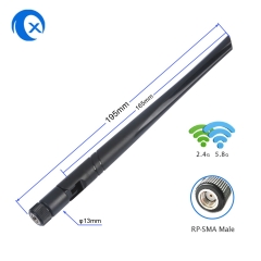 2.4/5.8 GHz Dual band WIFI antenna, 5 dBi gain