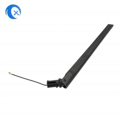 2400-2500 MHz swivel 3dBi rubber duck wifi antenna with flying lead U.FL connector for AP router IP camera