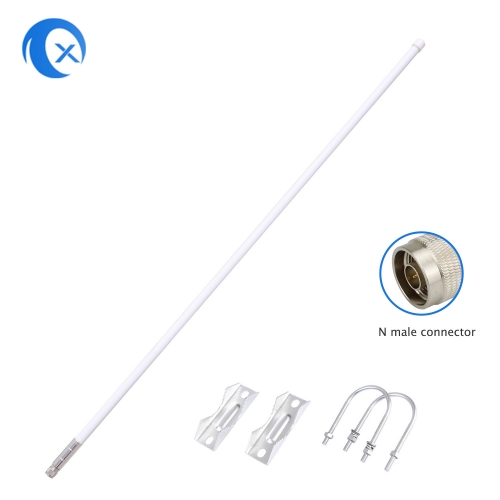 2.4 GHz fiberglass antenna, N plug, 3 dBi gain