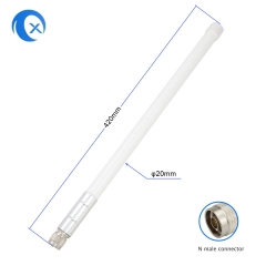 2.4 GHz fiberglass antenna, N plug, 3 dBi gain