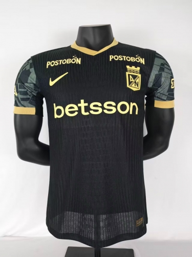 Player Version 2025/26 Atlético Nacional Away Black Thailand Soccer Jersey AAA-908