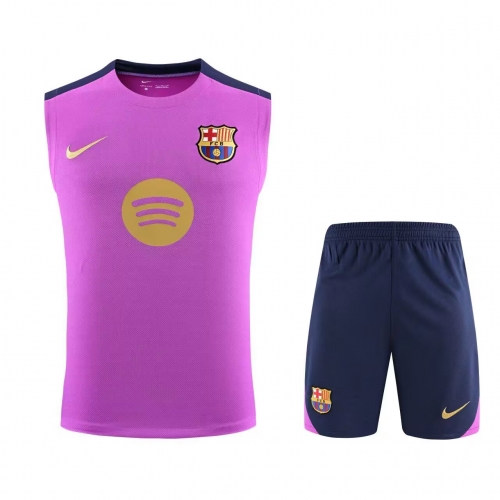 2025/26 Barcelona Purple Thailand Soccer Training Vest Set-418