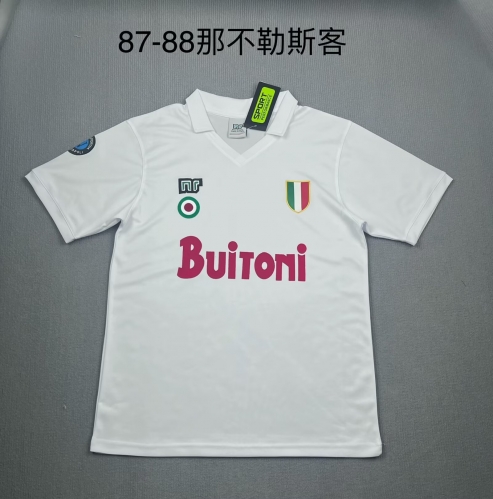 87-88 Retro version Napoli Away White Thailand Soccer Jersey AAA-506/709