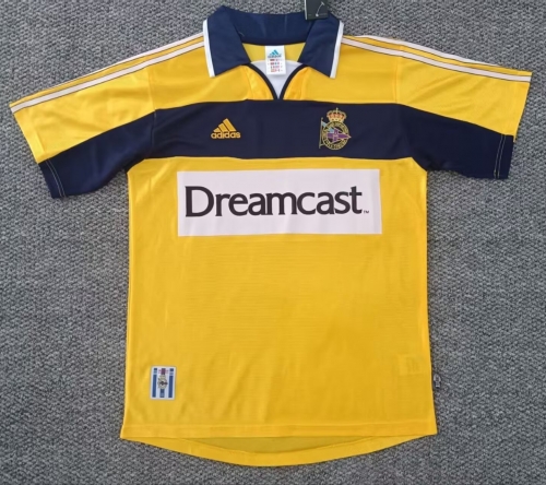 00/01 Retro Version Deportivo La Coruña 2nd Away Yellow Thailand Soccer Jersey AAA-301