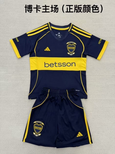 Kids 2025/26 BOCA Juniors Home Royal Blue Kids/youth Soccer Uniform-208/507/812