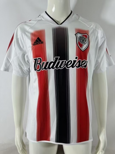 04/05 Retro Version CA River Plate 2nd Away Red & White Thailand Soccer Jersey AAA-503
