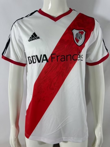 13/14 Retro Version CA River Plate Home White Thailand Soccer Jersey AAA-503