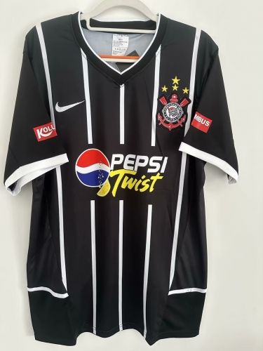2003 Retro Version Corinthians Away Black Thailand Soccer Jersey AAA-FY