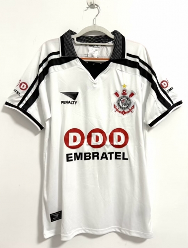 1998 Retro Version Corinthians Home White Thailand Soccer Jersey AAA-FY