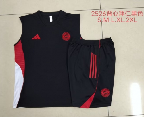 2025-26 Bayern München Black Thailand Soccer Vest Set-815