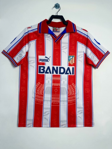 96/97 Retro Version Atlético Madrid Home White & Red Thailand Soccer Jersey AAA-522/811