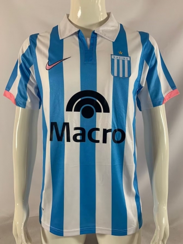 07/08 Retro Version Racing Club de Avellaneda Home Blue & White Thailand Soccer Jersey AAA-503