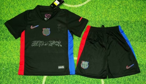 Kids 2024/25 Jointed Version Barcelona Away Black Kids/Youth Soccer Uniform-123/2149