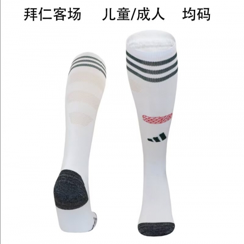 Adult/Kids 2025/26 Bayern München Away White Thailand Soccer Socks