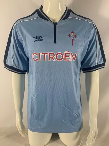 99/00 Retro Version RC Celta de Vigo Home Blue Thailand Soccer Jersey AAA-301/503/811