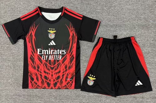 Kids 2025/26 Benfica Black & Red Kids/Youth Soccer Uniform-522