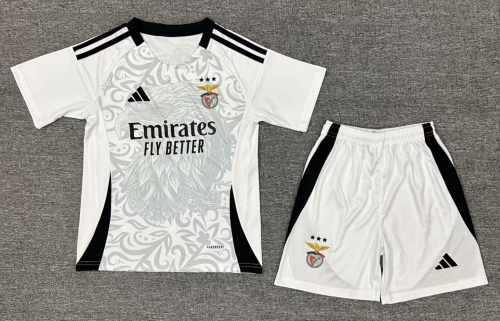 Kids 2025/26 Benfica White Kids/Youth Soccer Uniform-522