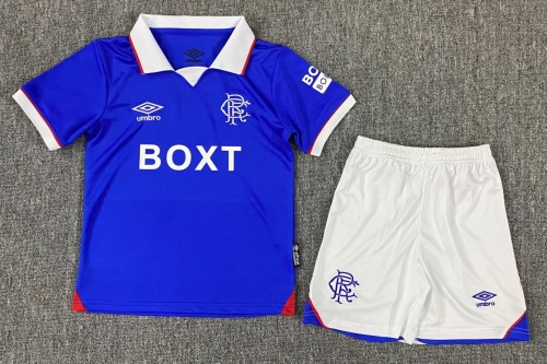 Kids 2025/26 Rangers Home Blue Kids/Youth Thailand Soccer Jersey AAA-522/208