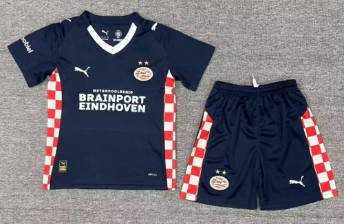 Kids 2025/26 PSV Eindhoven Away Black Kids/Youth Soccer Uniform-522/1040