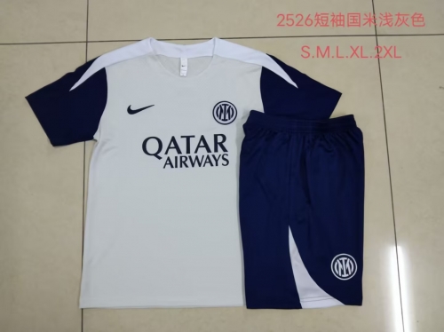 2025-26 Inter Milan Rice White Thailand Soccer Tracksuit Uniform-815