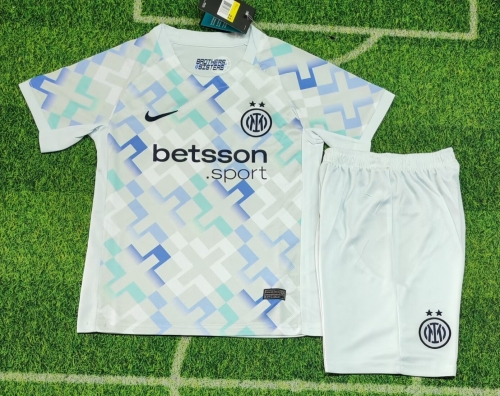 Kids 2025/26 Inter Milan Away White Kids/Youth Soccer Uniform-123/507/522