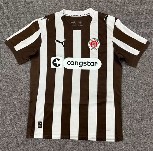 2025/26 FC St. Pauli Home Red & White Thailand Soccer Jersey AAA-95/416/417