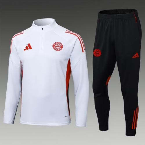 2025-26 Bayern München White Soccer Tracksuit Uniform-411