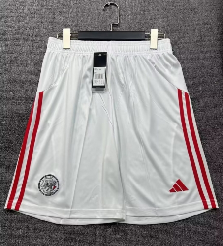 2025/26 Ajax Home White Thailand Soccer Shorts-315