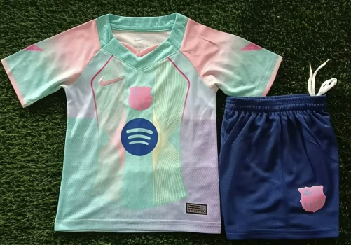 Kids 2025/26 Barcelona Blue Kids/Youth Soccer Uniform-812/123