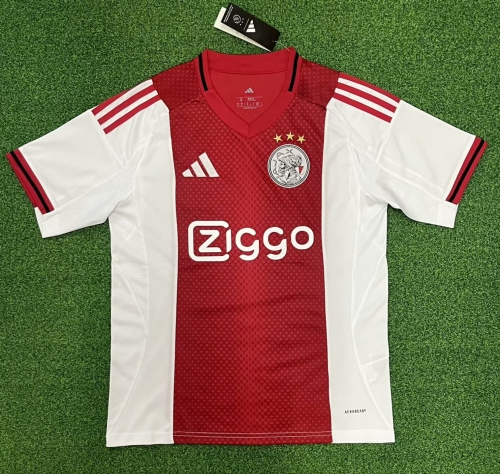 2025-26 Ajax Home Red & White Thailand Soccer Jersey AAA-705/320/416