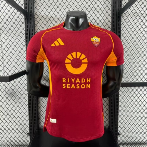 Player Version 2025/26 Roma Home Red Thailand Soccer Jersey AAA-XY