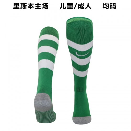 Kids/Youth 2025/26 Sporting Lisbon Home Green & White Thailand Soccer Sock