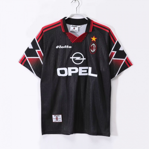 97/98 Special Retro Version AC Milan 2nd Away Black Thailand Soccer Jersey AAA-710/811
