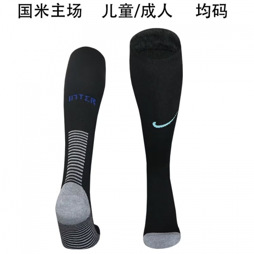 Kids/Youth 2025/26 Inter Milan Home Black Thailand Soccer Socks