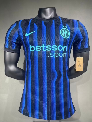Player Version 2025/26 Inter Milan Home Blue & Black Thailand Soccer Jersey AAA-MY/703/16