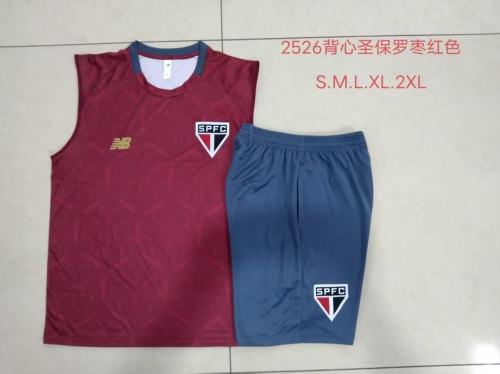 2025/26 Sao Paulo Red Thailand Soccer Tracksuit Uniform-815