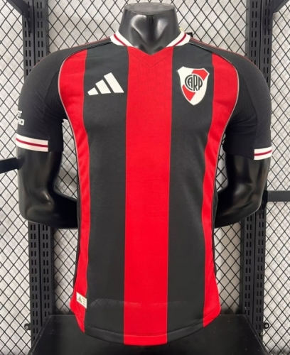 Player Version 2025/26 CA River Plate Away Black & Red Thailand Soccer Jersey AAA-XY