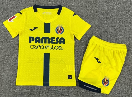 Kids 2025/26 Villarreal CF Home Yellow Kids/Youth Soccer Uniform-1040/208