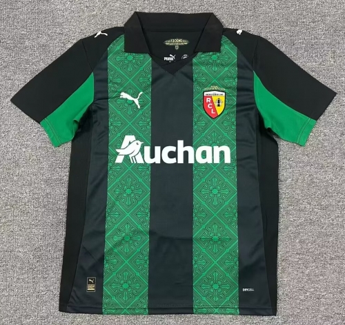 2025-26 Lens Away Black & Green Thailand Soccer Jersey AAA-1040/522/416