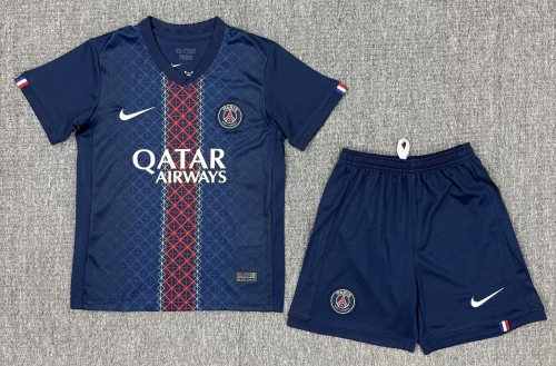 kids 2025/26 Paris SG Home Royal Blue Kids/Youth Soccer Uniform-522/507/123