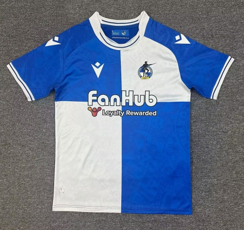 2025/26 Bristol Rovers FC Home Blue & White Thailand Soccer Jersey AAA-1040