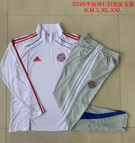 2025-26 Bayern München White Soccer Tracksuit Uniform-815