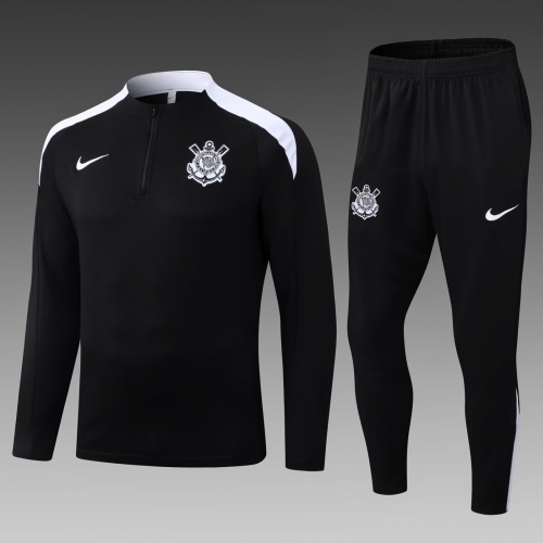 2025/26 Corinthians Black Tracksuit Soccer Uniform-411