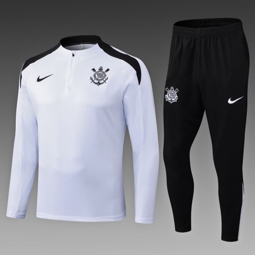 2025/26 Corinthians White Tracksuit Soccer Uniform-411/815