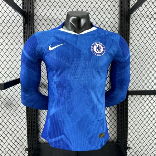Player Version 2025/26 Chelsea Home Blue Thailand LS Soccer Jersey AAA-XY/703