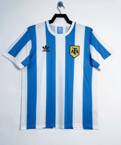 78Retro Version Argentina Home Blue White Thailand Soccer Jersey AAA-503/410/811