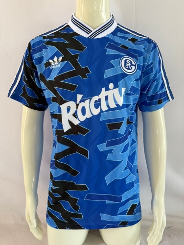 92/93 Retro Version Schalke 04 Home Blue Thailand Soccer Jersey AAA-503/709