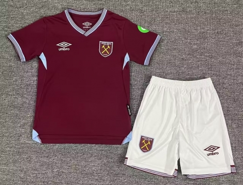 Kids 2025/26 West Ham United Home Red Kids/Youth Soccer Uniform-522/1040/208