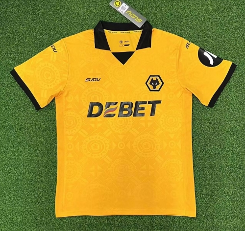 2025/26 Wolverhampton Wanderers Home Yellow Thailand Soccer Jersey AAA-1040/705/320